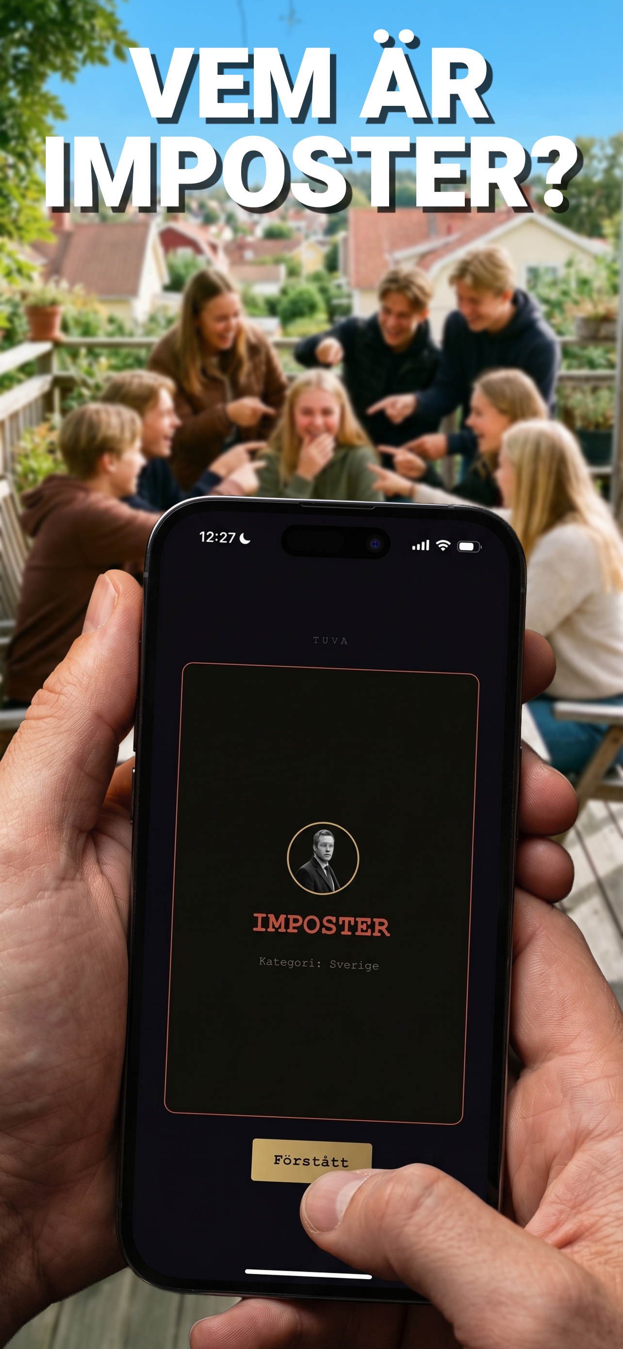 Startskärm i Imposter Svenska